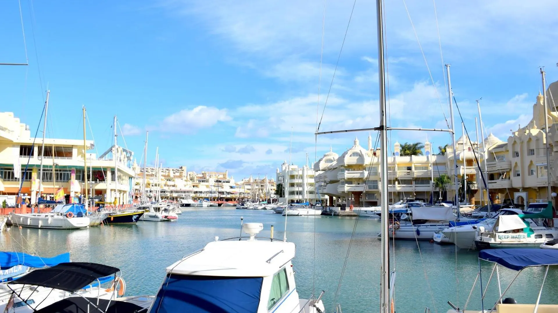 Nordic 1 Bedroom Apartment On Island Complex In Marina Harbour Benalmadena