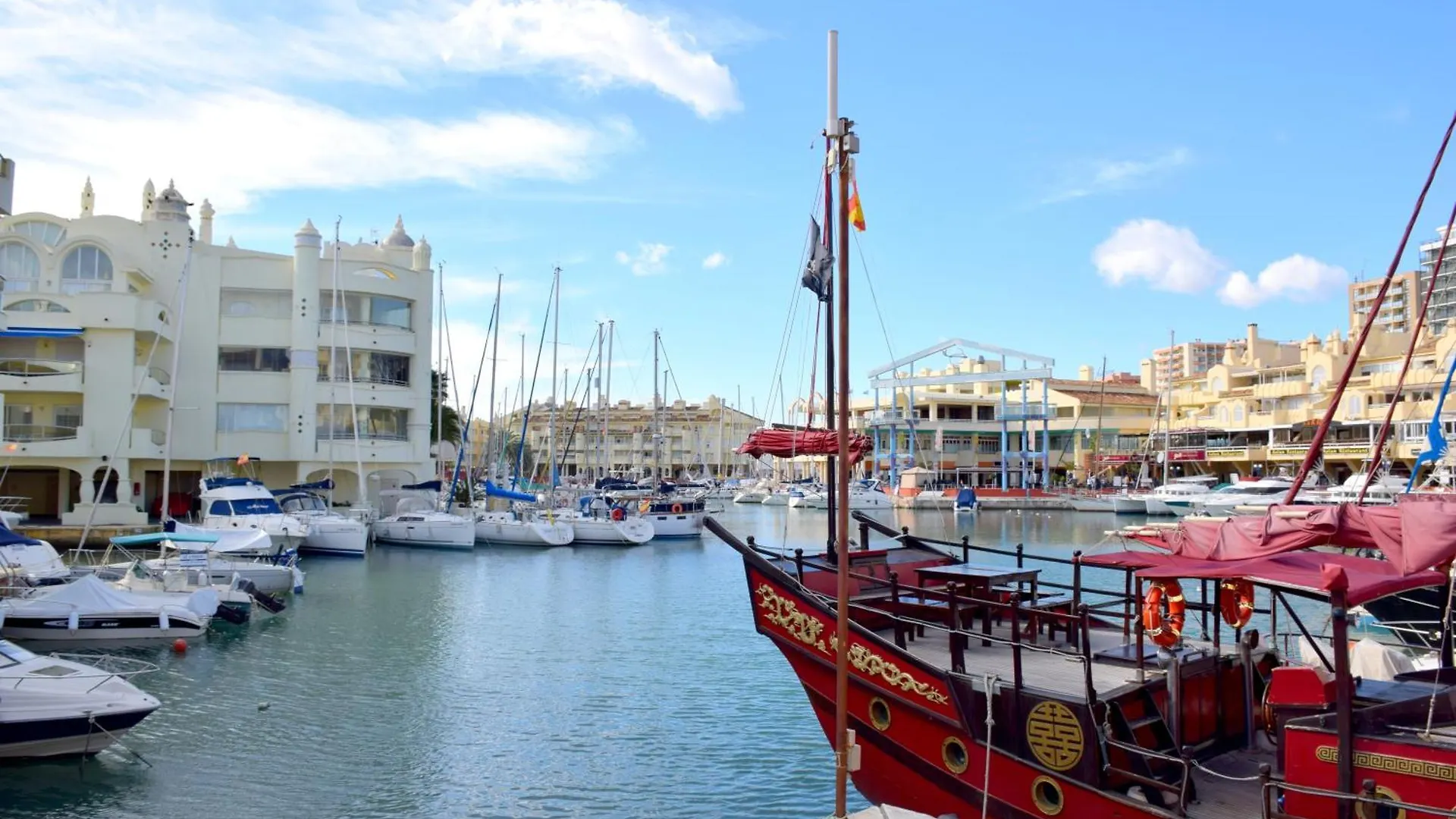 Nordic 1 Bedroom Apartment On Island Complex In Marina Harbour Benalmadena